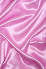 Image showing Smooth elegant pink silk as background 