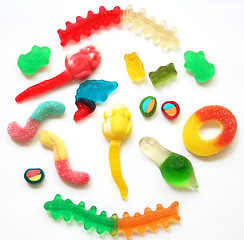 Image showing Colorful different Jelly Candy as sweet background 