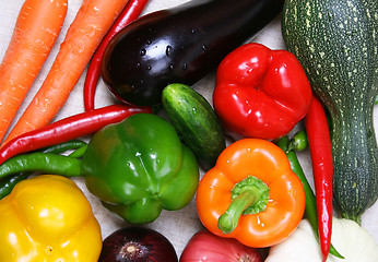 Image showing Colorful different fresh vegetable