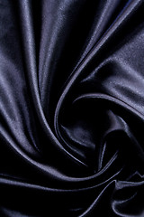 Image showing Smooth elegant black silk can use as background 