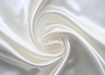 Image showing Smooth elegant white silk can use as wedding background 