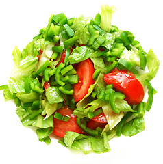 Image showing Healthy vegetarian Salad on the white plate 