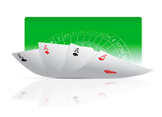 Image showing Four aces