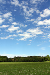 Image showing Summer Fields and Beautiful Sky