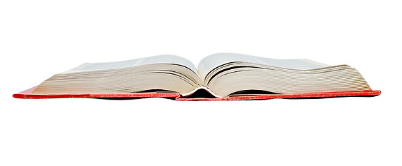 Image showing open red book