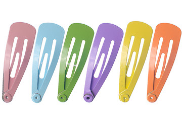 Image showing Colored hair clips