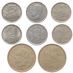 Image showing Old Spanish coins 