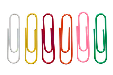 Image showing Colored paper clips