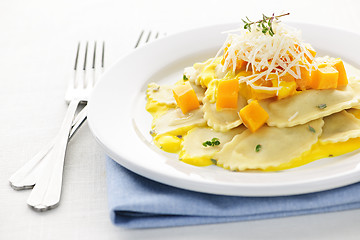 Image showing Ravioli dinner