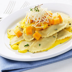 Image showing Ravioli dinner