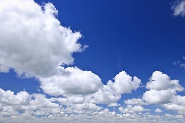 Image showing Blue sky with white clouds