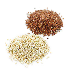 Image showing White and red quinoa grains closeup