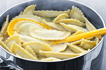 Image showing Cooking ravioli