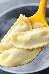 Image showing Cooking ravioli