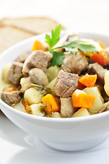 Image showing Bowl of beef stew