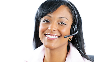 Image showing Customer service and support representative with headset