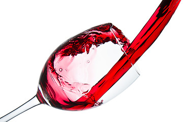 Image showing red wine glass