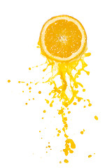 Image showing orange juice splash