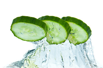 Image showing cucumber in water