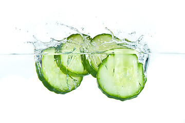 Image showing cucumber in water