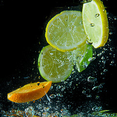 Image showing fruit splash