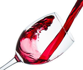 Image showing red wine glass