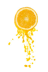 Image showing orange juice splash