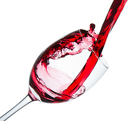 Image showing red wine glass