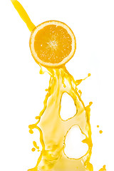 Image showing orange juice splash