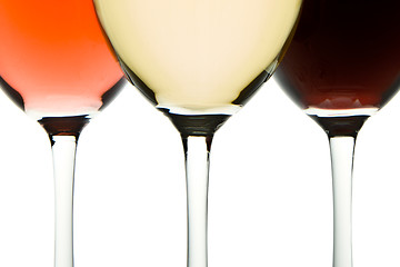 Image showing three wine glasses