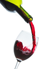 Image showing red wine glass