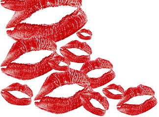 Image showing red lips print