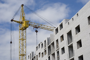 Image showing construction yard with crane