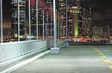 Image showing car park at night 