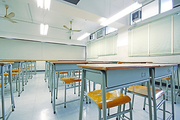 Image showing Empty big classroom at school