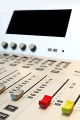 Image showing sound mixer with blurry background 