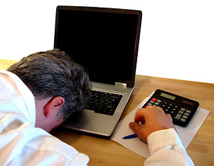Image showing businessman in stress