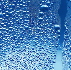 Image showing water drops on glass