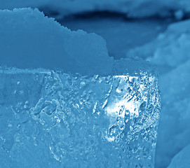 Image showing natural blue ice and snow