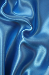 Image showing Smooth elegant blue silk 