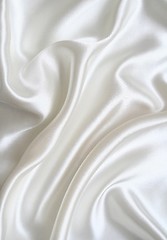 Image showing Smooth elegant white silk as background