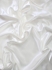 Image showing Smooth elegant white silk 