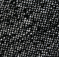 Image showing Knitted black and white wool fabric as background