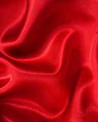 Image showing Smooth elegant red silk