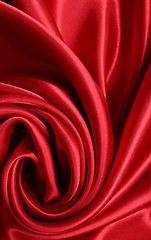 Image showing Smooth Red Silk as background