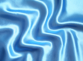 Image showing Smooth elegant blue silk as background