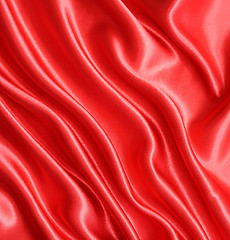 Image showing Smooth Red Silk as background