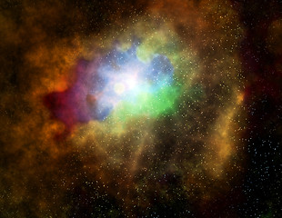 Image showing outer space cloud nebula and stars