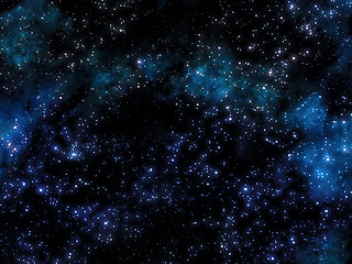 Image showing image of a starry sky with nebula