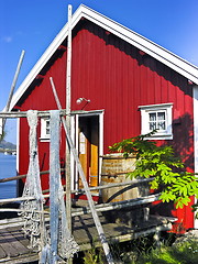 Image showing Norwegian fisherman hut